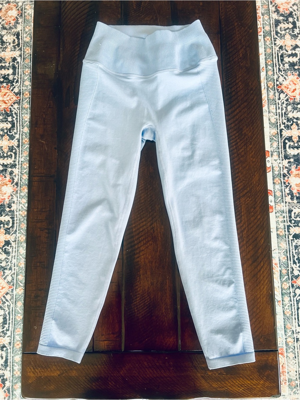 OFFLINE by Aerie Real Me High Rise Ribbed Leggings Blue Size Large